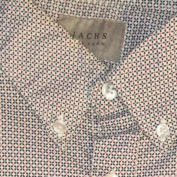 JACHS New York Dress shirt, white-blue-red small X design in size 2XL - Picture 16 of 16